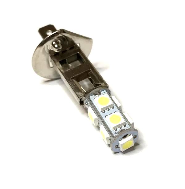 12V H1 9SMD Pk22s WHITE (5шт.)светодиод фанлайт