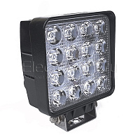 Фара светодиодная 16LED квадрат B03-48W 55мм Spot (дальний свет)
