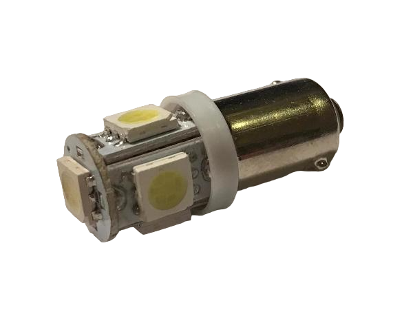 24V T8 BA9S 5SMD WHITE светодиод фанлайт